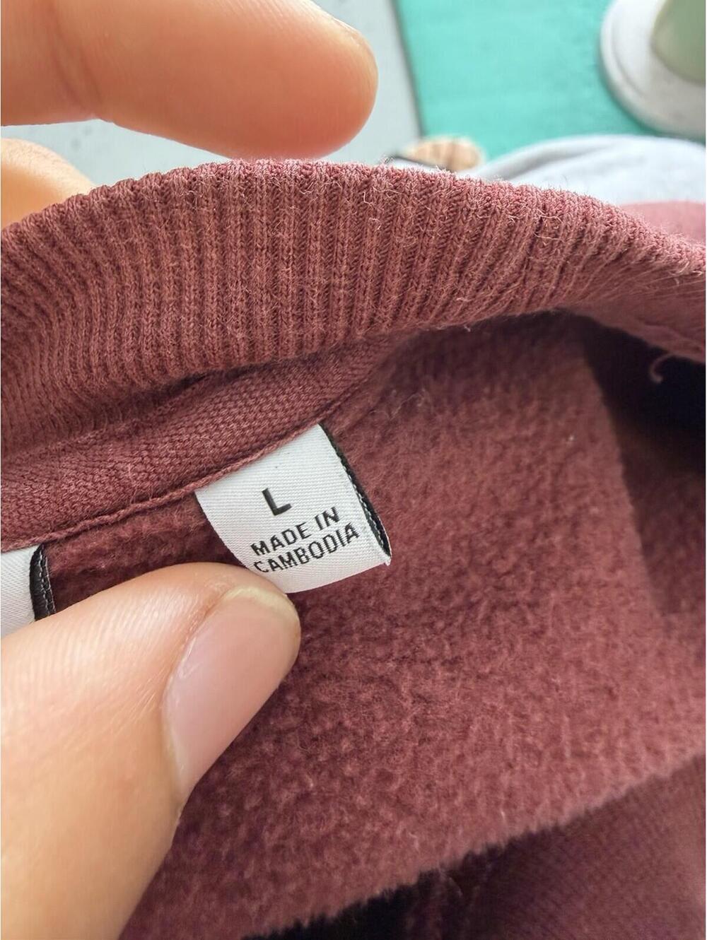 TNA Aritzia Sweater Cozy Boyfriend Fit Crew Neck Pullover Sweatshirt Maroon L - Picture 5 of 5